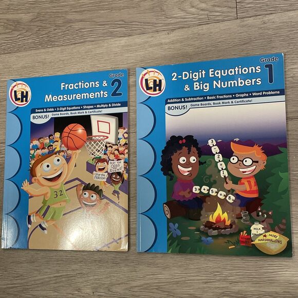 Lot of 4 Childrens Workbooks Grade 1-3 With Flash Cards Homeschooler - Picture 2 of 4
